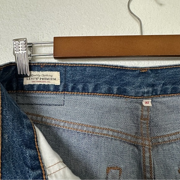 Levi’s Premium Denim Button‎ Fly Raw hem Skirt 30 - Picture 5 of 5